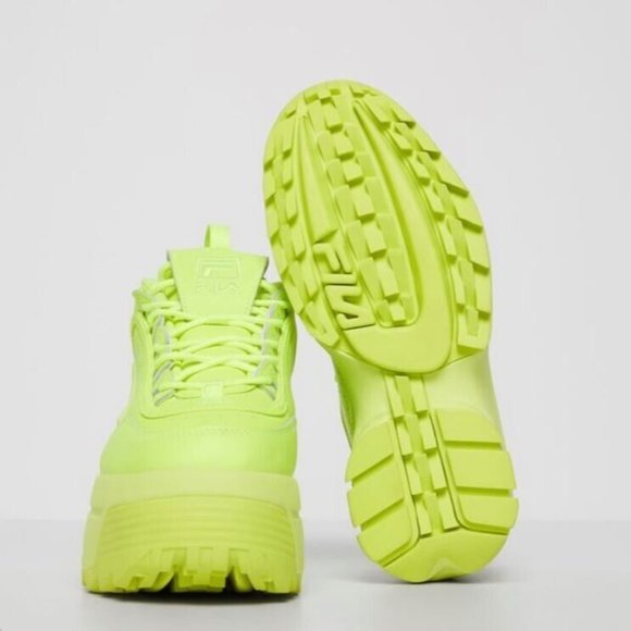 shoes women, FILA WOMENS WEDGE PLATFORM SNEAKER, neon colour, size 6.5 - Picture 2 of 4